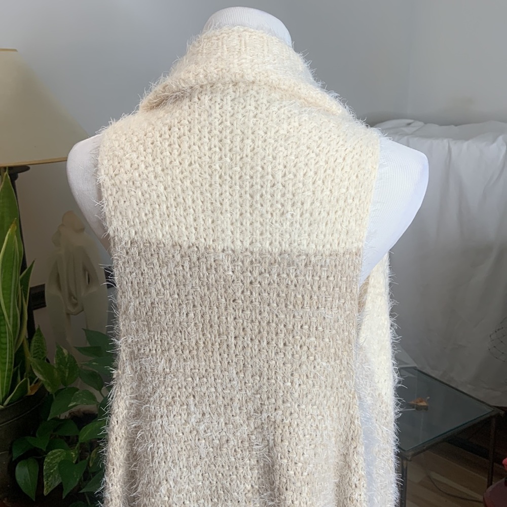 Soft Surroundings Sleeveless Cardigan Soft Cozy Plush Cream L/XL (12-18) $89! - Picture 6 of 11